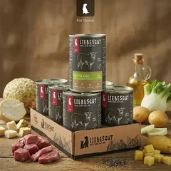 Liebesgut drėgnas maistas šunims, aviena su salierais ir bulvėmis, > 500 g — 2 nuotrauka