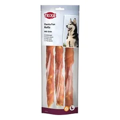 Trixie Denta Fun skanėstai šunims, kramtomi antienos suktinukai, 250 g
