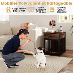 Šuns narvas 50x60x64cm., rudos/juodos spalvos — 5 nuotrauka