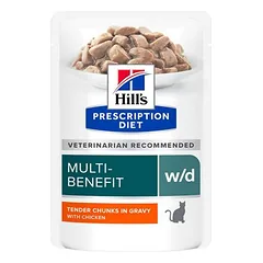 Hill's Prescription Diet w/d su vištiena, drėgnas maistas katėms — 2 nuotrauka