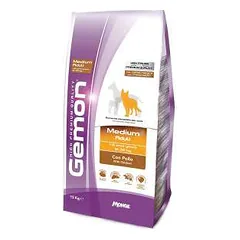 Gemon Dry Dog Medium Adult sausas maistas vidutinio dydžio veislių šunims su vištiena ir ryžiais, 15 kg