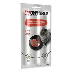 Ontario Stick For Cats Beef And Liver minkštas gardumynas katėms su jautienos ir kepenėlių mėsa, 15 g — 2 nuotrauka