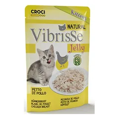 VIBRISSE konservai kačiukams vištienos krūtinėlė želatinoje 70g 18vnt