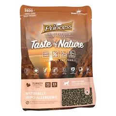 PRINCESS T'O'Nature sausas ėdalas katėms be grūdų su kalakutiena, 350g