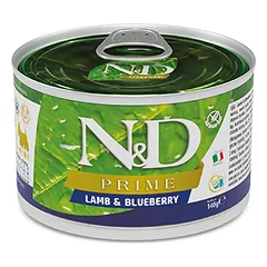 FARMINA N&D PRIME - DOG Wet Lamb&Blueberry ADULT MINI 140 g (pak.6)