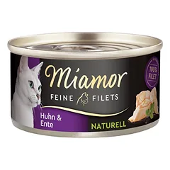 MIAMOR Feine Filets Naturell Chicken & Duck 80g vištienos ir anties padaže