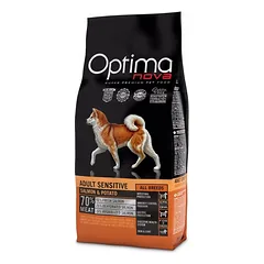 Optima Nova Dog Adult Sensitive Salmon & Potato sausas pašaras šunims