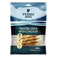 Primadog Twisted stick with chicken – susuktas kaulas su vištiena mėsa 45vnt, 400g.