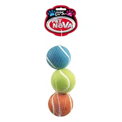 PET NOVA Tennis balls kamuoliukų rinkinys 6cmx3vnt (plūduriuoja) 2pak — 2 nuotrauka
