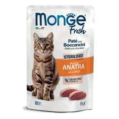 Monge Fresh Sterilised Duck konservai katėms su antiena, 85 g