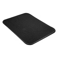 Camon Dvisluoksnis kačių tualeto kilimėlis minkštoms letenėlėms, juodas, 45×54 cm