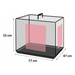 Flamingo vielinis narvas šunims Ebo M su dvejomis durelėmis, juodas 77x47x55 cm — 4 nuotrauka