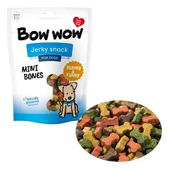 Skanėstai šunims BOW WOW Jerky snack mini bones, 80 g nuotrauka