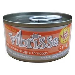 Vibrisse Vištiena Goji Uogos Sūris konservai katėms su vištiena, goji uogomis ir sūriu, 70 g