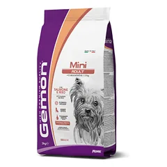 Gemon Dry Dog Mini Adult sausas maistas mažų veislių šunims su lašiša ir ryžiais, 3 kg