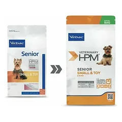 Virbac HPM Dog Senior Small & Toy veterinarinis maistas šunims 1,5 kg — 2 nuotrauka