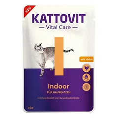 KATTOVIT VITAL CARE Indoor pašaras katėms, su vištiena, 85 g