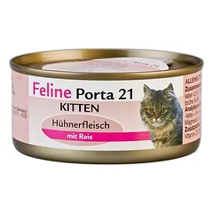 Feline Porta 21 Kitten su vištiena ir ryžiais, drėgnas maistas kačiukams, 100 - 199 g — 2 nuotrauka