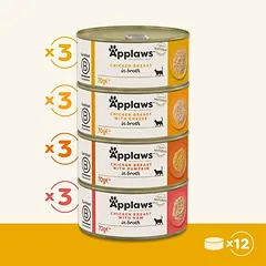 Applaws Adult konservų mišinys 12 x 70 g drėgnas maistas katėms — 4 nuotrauka