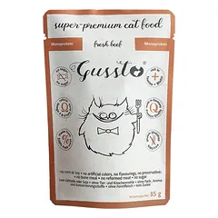 GUSSTO Cat Fresh Beef konservai katėms su šviežia jautiena, 85 g nuotrauka