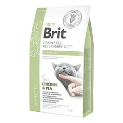 Brit Veterinary Diets Cat Diabetes sausas maistas katėms su diabetu, 2 kg