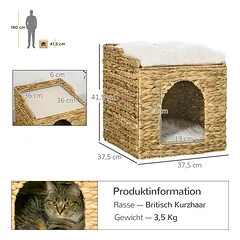 Katės namelis 37,5 × 37,5 × 41,5 cm — 3 nuotrauka