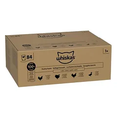 Whiskas 1+ Adult drėgnas maistas katėms, maišeliai 84 x 85 g — 2 nuotrauka