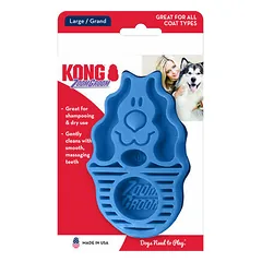 KONG ZoomGroom Boysenberry šepetys kailiui prižiūrėti, didelis