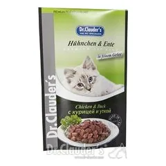 Dr. Clauder's Best Choice Cat P.B. drėgnas maistas katėms 20 x 100 g, Vištiena ir antiena želėje — 2 nuotrauka