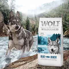 Wolf of Wilderness MINI "Blue River" – su lašiša, sausas maistas šunims — 5 nuotrauka