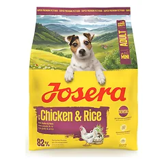 Josera Mini Chicken and Rice sausas pašaras mažų veislių šunims su paukštiena, 900 g