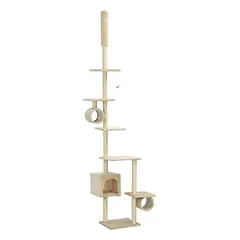 Prolenta Premium draskyklė katėms Mora, 70 x 58 x 260 cm, smėlio spalvos, poliesteris: 100 % — 4 nuotrauka