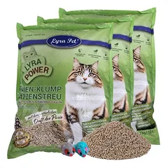 Lyra Pet® Lyra Power® pušų kraikas katėms, grumstelinis, 3 x 10 L — 2 nuotrauka