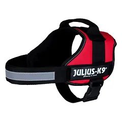 Šunų petnešos Julius-K9, raudonos spalvos, 0/M–L: 58–76 cm — 2 nuotrauka