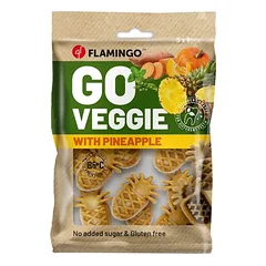 Flamingo Veggie ananasų skanėstai šunims, geltoni