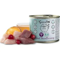 GUSSTO Vet Renal Insufficiency 6x200 g kalakutiena ir žąsiena inkstų ligoms gydyti