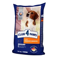 CLUB 4 PAWS Premium sausas ėdalas suaugusiems vidutinių veislių šunims 2 kg — 3 nuotrauka