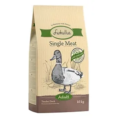 Lukullus šaltai spaustas Single Meat, švelni antiena, sausas maistas šunims