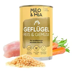 Milo & Mia – su paukštiena ir viso grūdo ryžiais, drėgnas maistas šunims — 2 nuotrauka