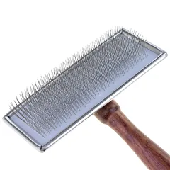 Madan Slicker Brush - profesionalus pudelių šepetys su medine rankena — 2 nuotrauka