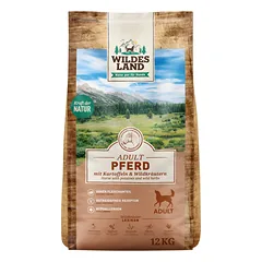 WILDES LAND horse&potatos sausas begrūdis pašaras suaugusiems šunims su arkliena ir bulvėmis, 12 kg