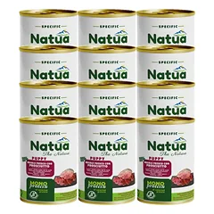 Natua (šuo) – 12x400 g skardinė – Specialus monoproteininis kumpis šuniukams – Kumpis šuniukams