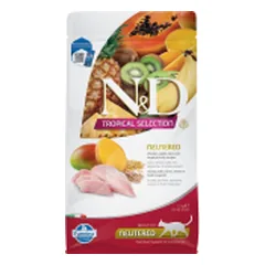 FARMINA N&D TROPICAL SELECTION - CAT Dry Chicken, Spelt, Oats NEUTERED 1,5 kg