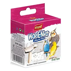 Vitapol mineralinis akmuo su kriauklėmis, papildomas pašaras dekoratyviniams paukščiams, 40 g