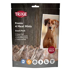 Trixie Premio 4 rūšių mini, minkštų mėsos kubelių rinkinys, tinka dresūrai, skanėstai šunims, 400 g