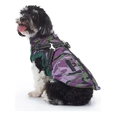 PAW COUTURE gyvūnų augintinių liemenė,dvipusė,violetinė/žalia