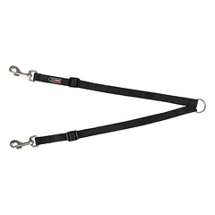 Trixie Premium couple reguliuojamas nailono pavadėlis dviem šunims, juoda, XS–S, 40–70 cm/10 mm