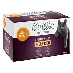 Smilla Sterilised dubenėliai drėgnas maistas katėms 6 x 100 g