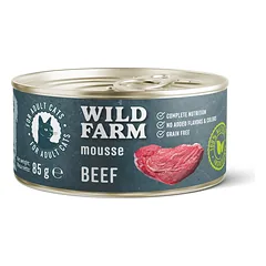 WILD FARM Mousse Beef 85g - putėsiai be grūdų katėms