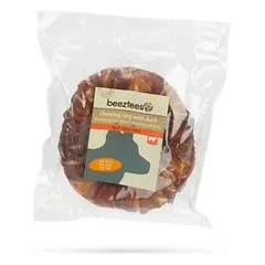 Beeztees Rinderhaut Ring mit Ente